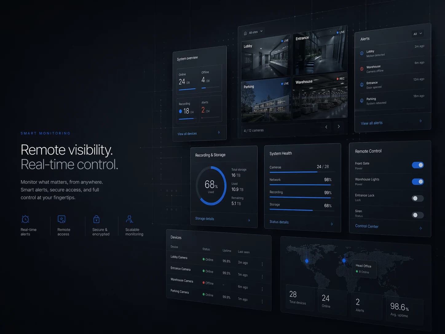 Smart monitoring control interface
